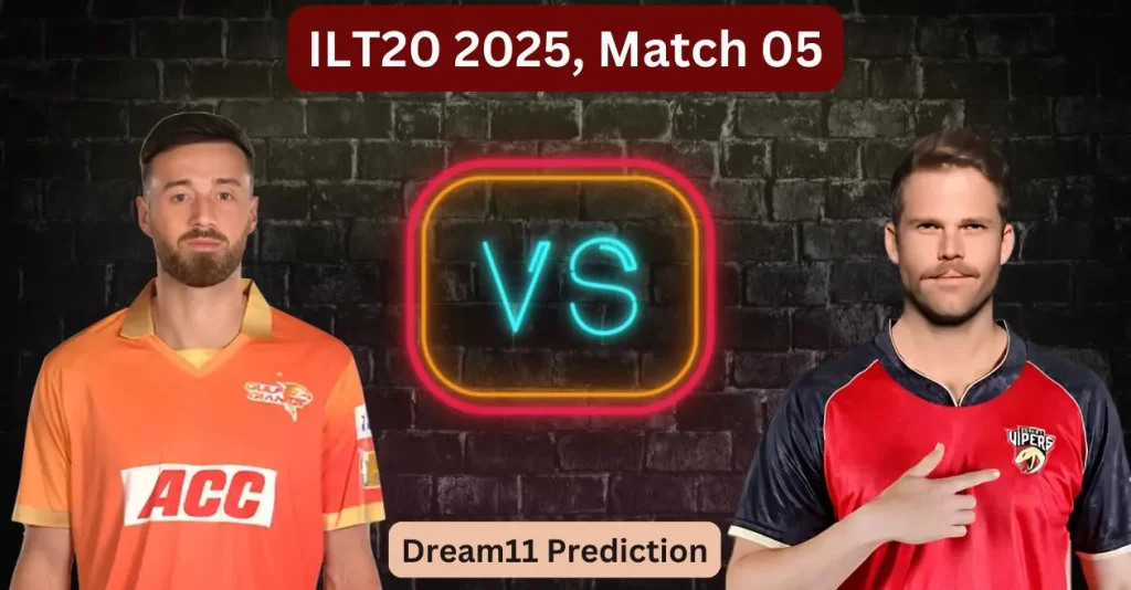 GG vs DV, ILT20 2025: Match Prediction, Dream11 Team, Fantasy Cricket Tips & Pitch Report | Gulf Giants vs Desert Vipers