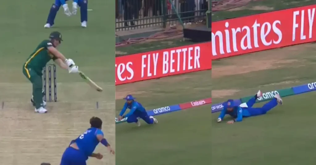 AFG vs SA [WATCH]: Rahmat Shah takes a stunning catch to dismiss David Miller in Champions Trophy 2025