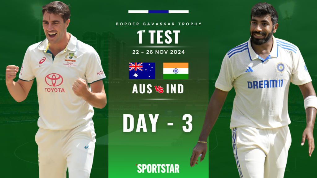 Australia vs India Day 3 Live Score, Border-Gavaskar Trophy 1st Test: IND 172/0; Jaiswal, Rahul combine to secure 218-run lead