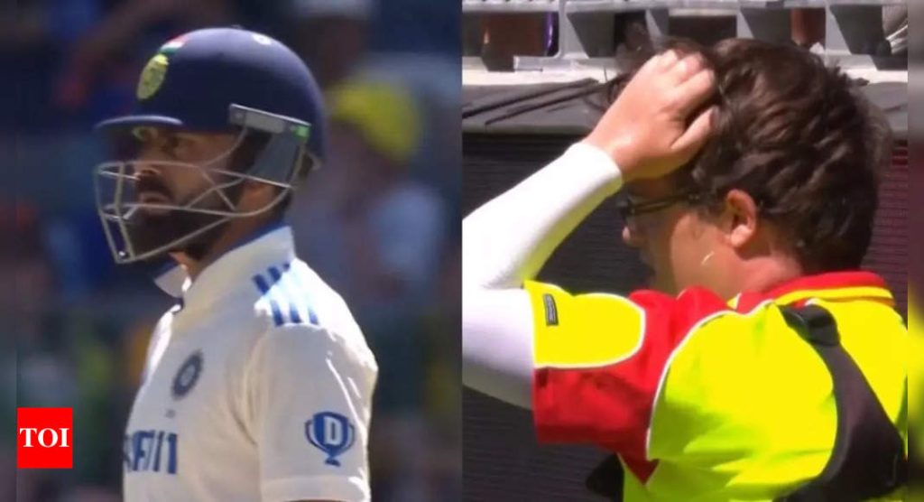 India Vs Australia: OUCH! Virat Kohli’s six hits steward on head, leaves Indian batter concerned. Watch | Cricket News