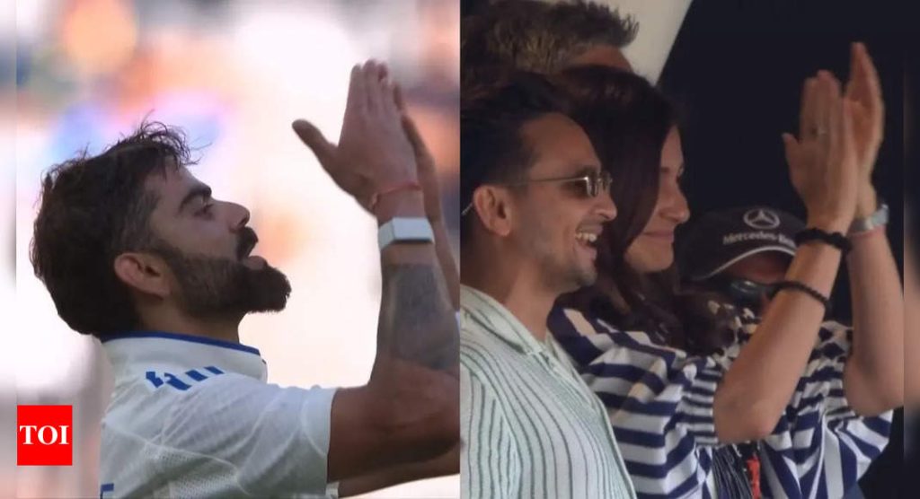 Virat Kohli blows kisses to Anushka Sharma from the pitch after scoring century | Cricket News