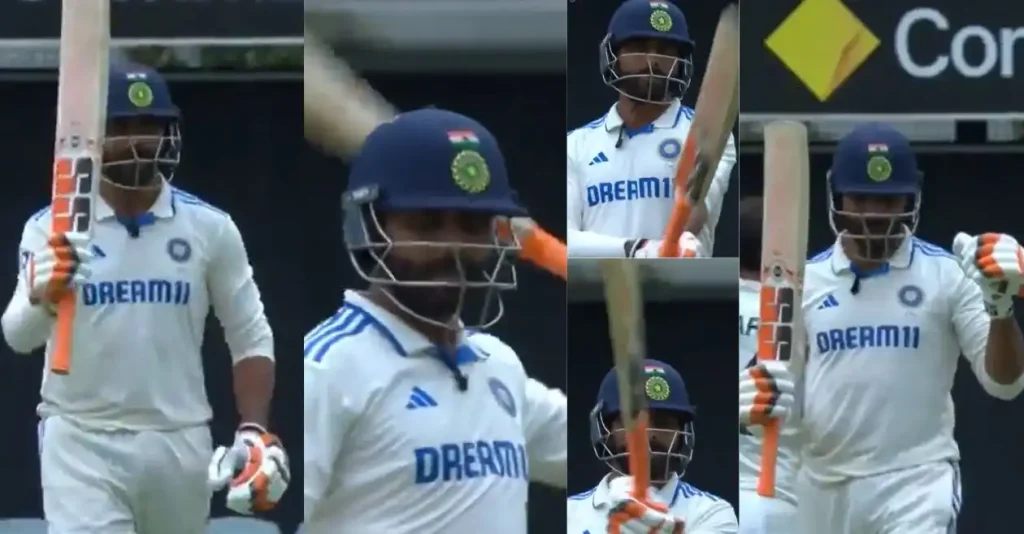 WATCH: Ravindra Jadeja brings out his trademark sword celebration after hitting a gritty fifty on Day 4 of Gabba Test – AUS vs IND