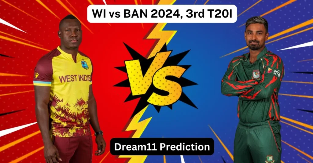 WI vs BAN 2024, 3rd T20I: Match Prediction, Dream11 Team, Fantasy Tips & Pitch Report | West Indies vs Bangladesh