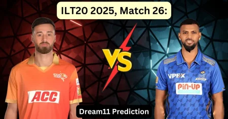 GG vs MIE, ILT20 2025: Match Prediction, Dream11 Team, Fantasy Cricket Tips & Pitch Report | Gulf Giants vs MI Emirates