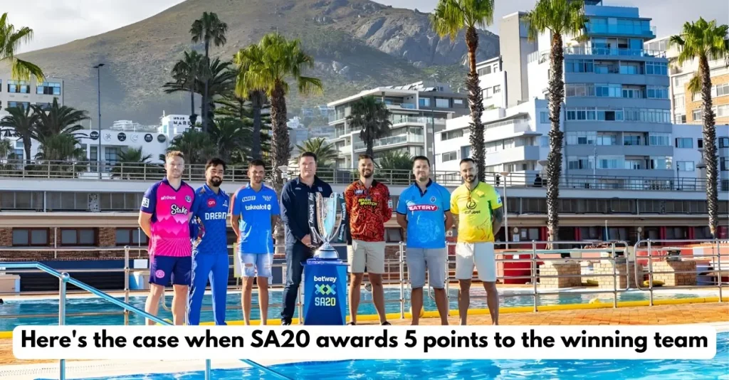 Here’s the case when SA20 awards 5 points to the winning team