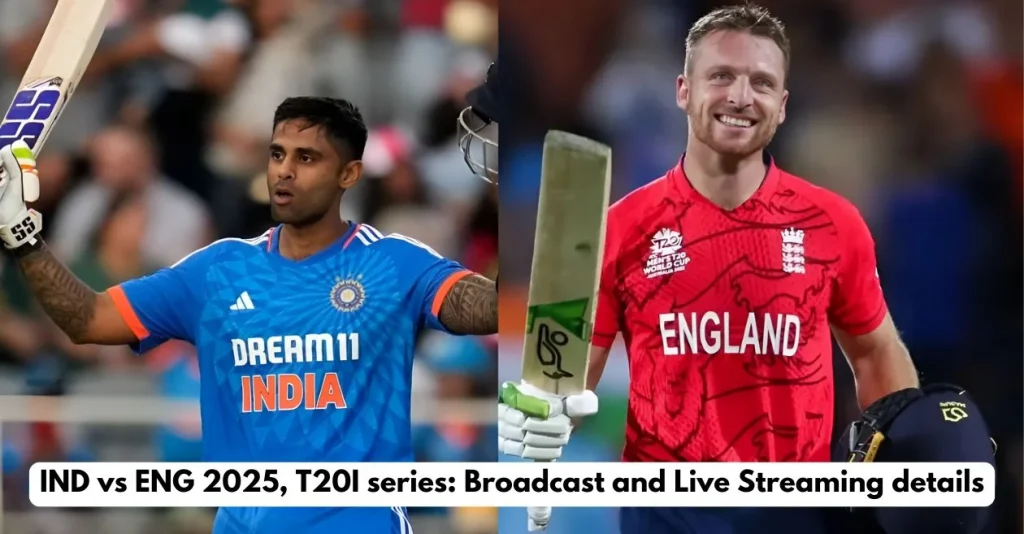 IND vs ENG 2025, T20I series: Broadcast, Live Streaming details – When and where to watch in India, USA, UK, Pakistan, Australia & other countries