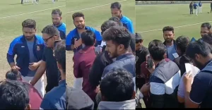 WATCH: Emotional fan touches Rishabh Pant’s feet in a heartwarming moment during Delhi vs Saurashtra Ranji Trophy game