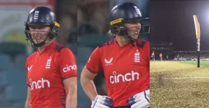 Women’s Ashes 2025 [WATCH]: Heather Knight throws her bat in frustration after umpires stopped play in the final over during AUS vs ENG 2nd T20I